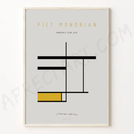 Cuadro De Piet Mondrian Composici N En Amarillo