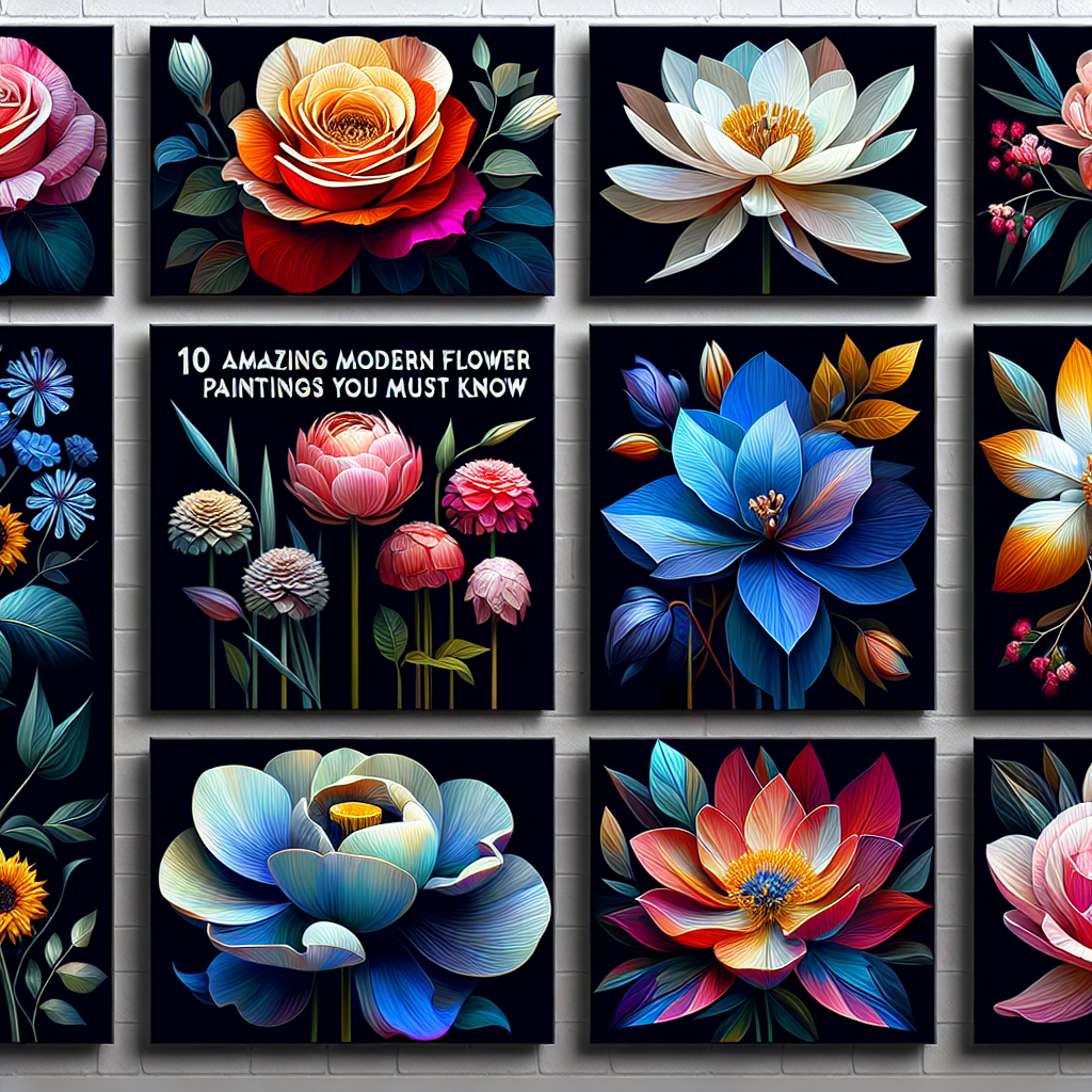 10 increíbles pinturas de flores modernas que debes conocer