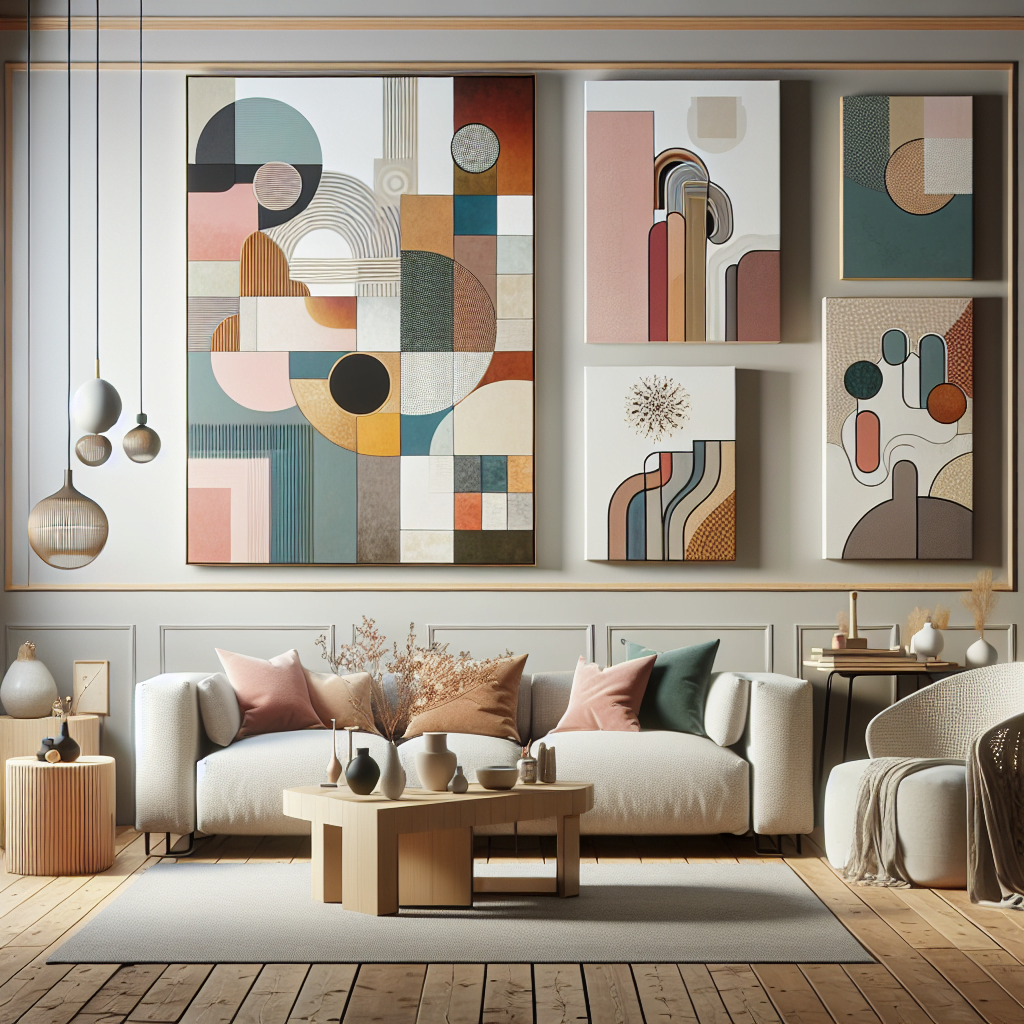 Descubre la belleza de los cuadros modernos para decorar tu sala de estar