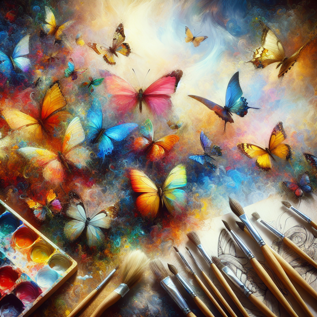 El arte de representar mariposas en pinturas: una mirada a la creatividad y la imaginación