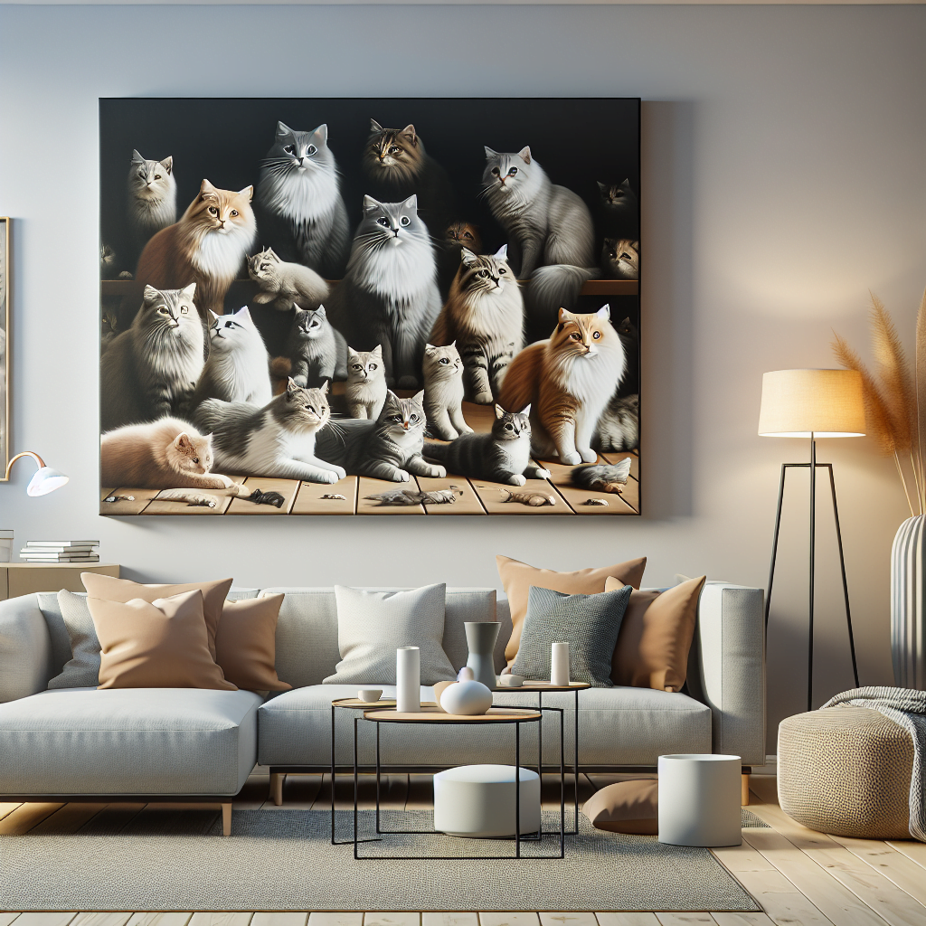 Gatos en lienzo: una tendencia en decoración de interiores