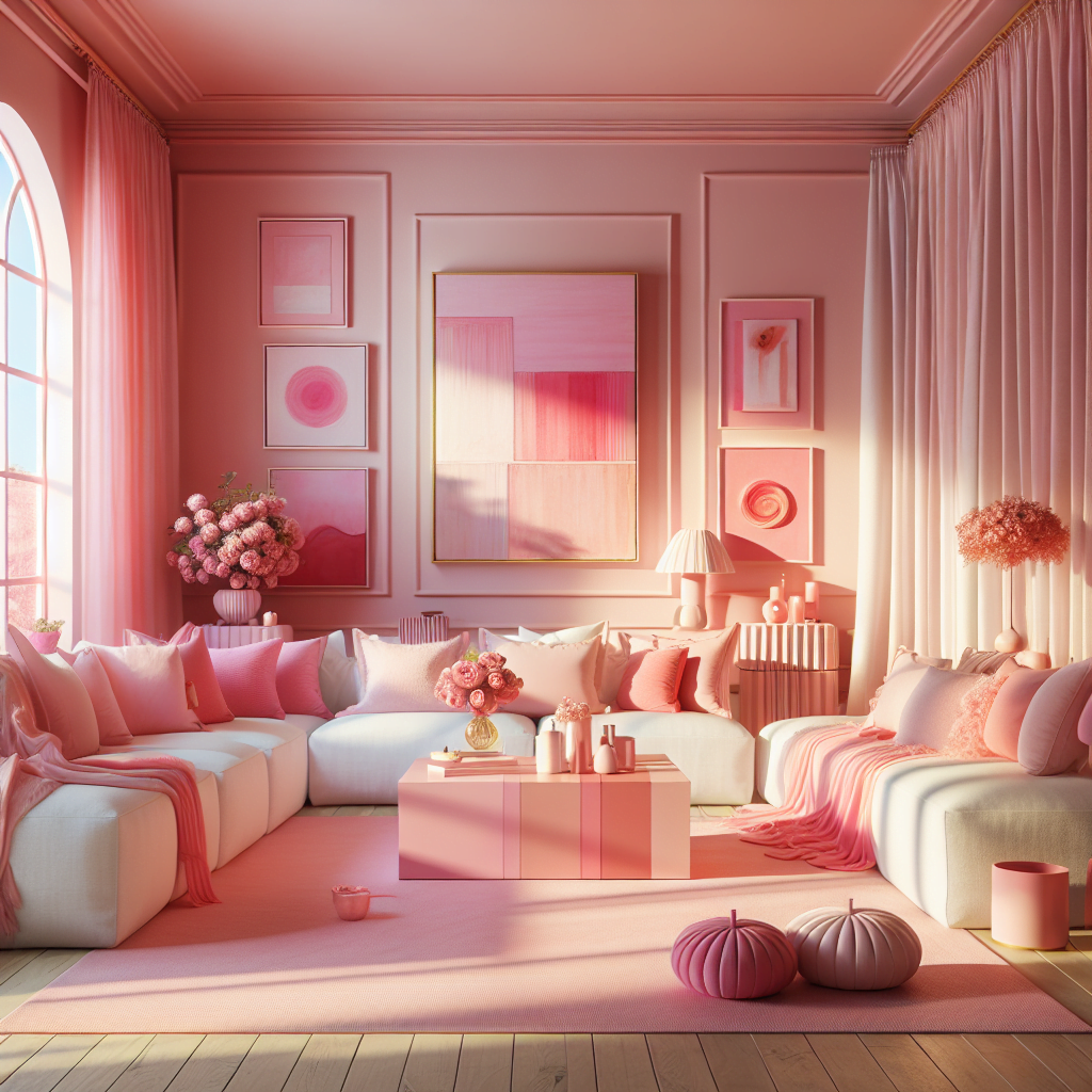 La belleza de los cuadros rosas en la decoración de interiores