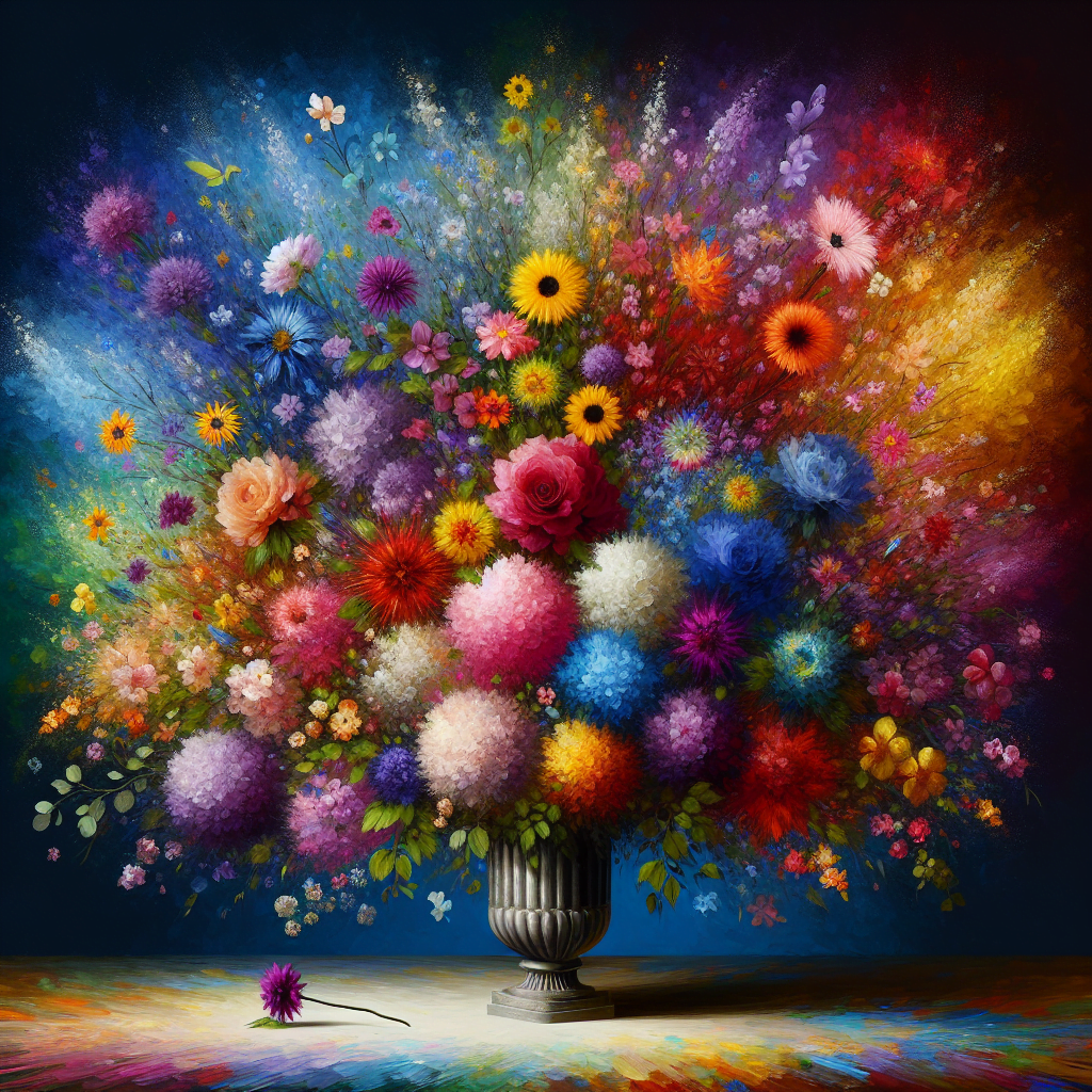 La belleza de los cuadros de flores: una explosión de color y vida