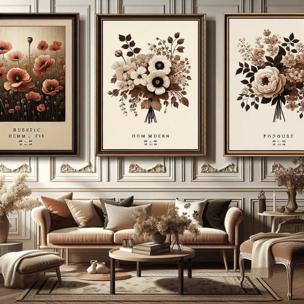 Decoración con cuadros de flores: ideas para cada estilo de hogar