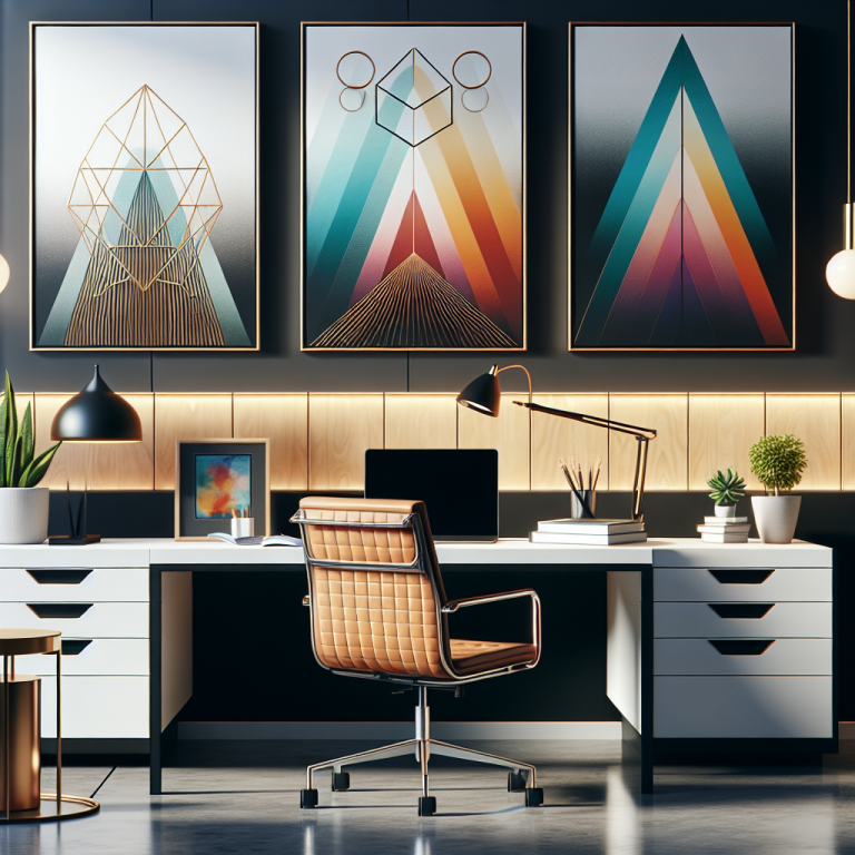 Ideas para decorar la oficina con cuadros modernos