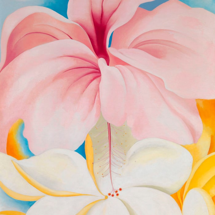 Flor pintada por Georgia O’Keeffe, detalle ampliado