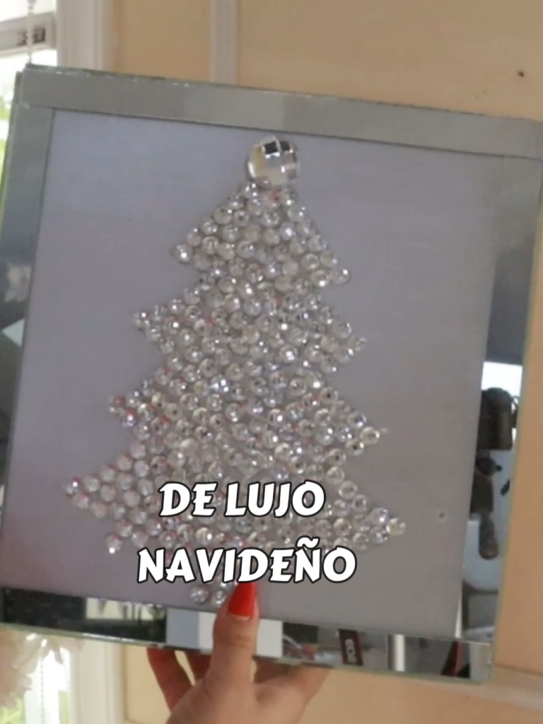 @annyrodriquez1128 Cuadro navideño pino elegante #arte #navidad #2024 #manualida…