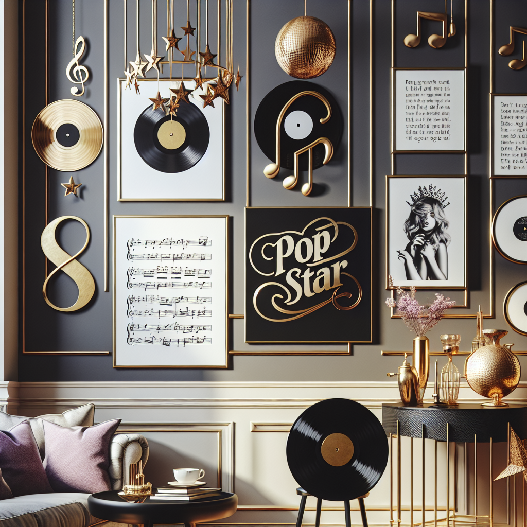 Decoración perfecta con imágenes de Taylor Swift.