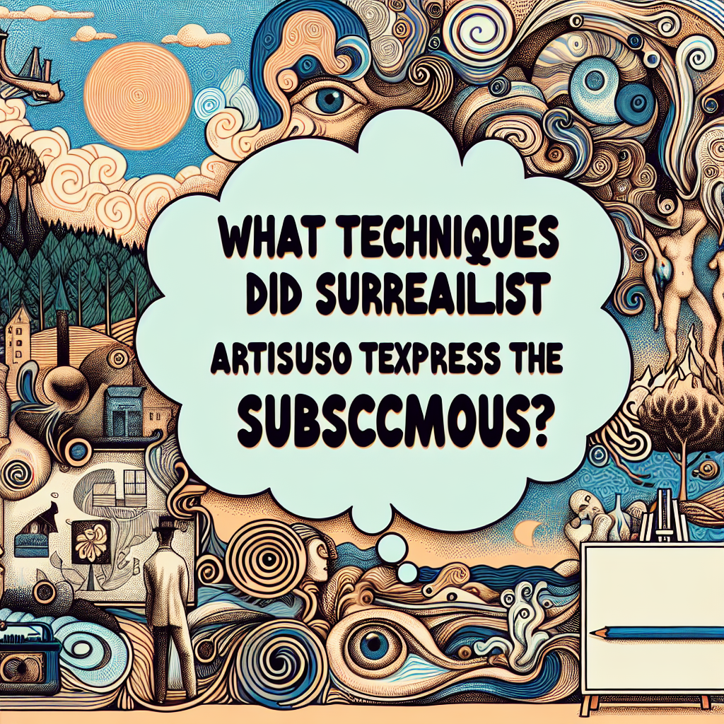 ¿Qué técnicas utilizaban los artistas surrealistas para expresar el subconsciente?