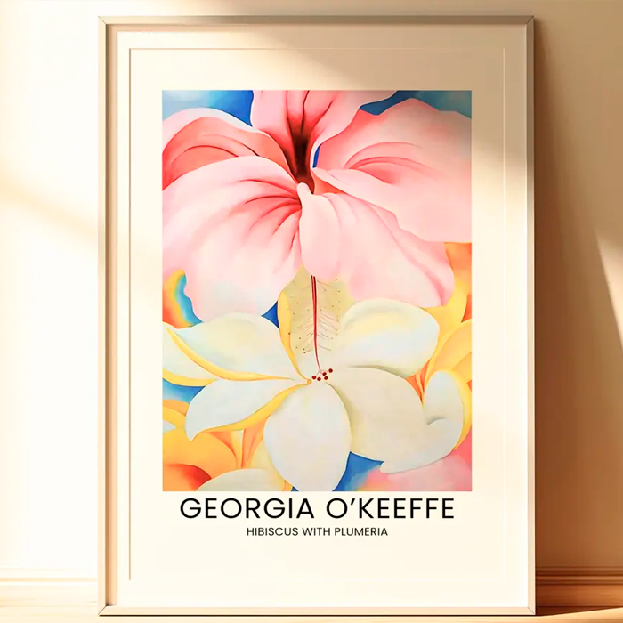 Georgia O'Keeffe - Hibiscus and Plumeria Flowers