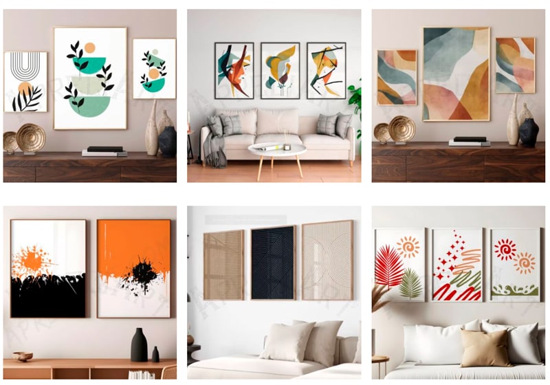 La Tendencia de los Cuadros Aesthetics en la Decoración Contemporánea
