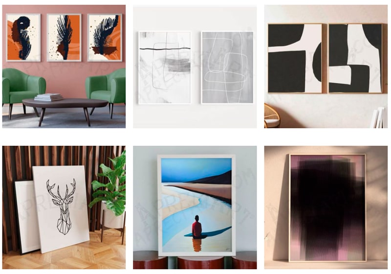 La Tendencia de los Cuadros Aesthetics en la Decoración Contemporánea