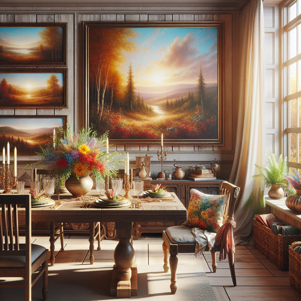 Cuadros de Paisajes para un Comedor Acogedor