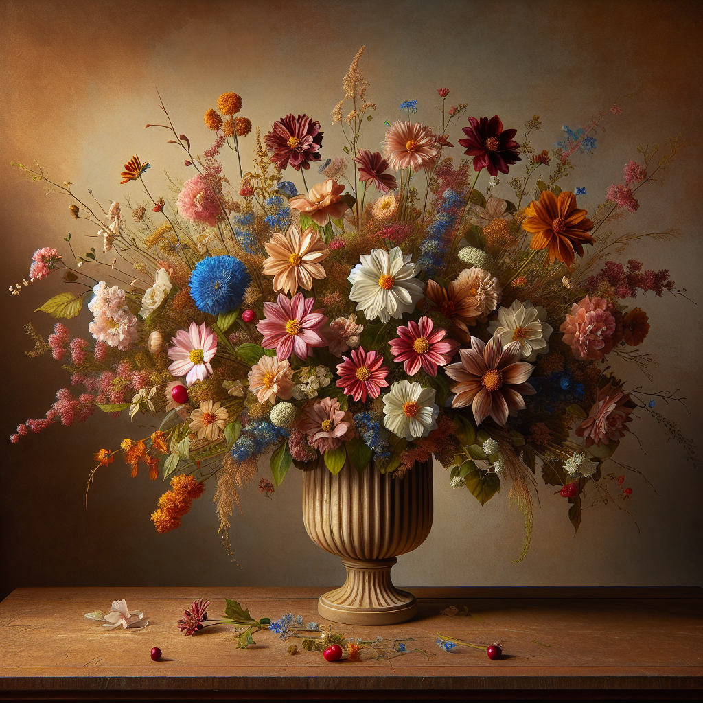 La Expresión de la Vida a Través de un Cuadro de Flores