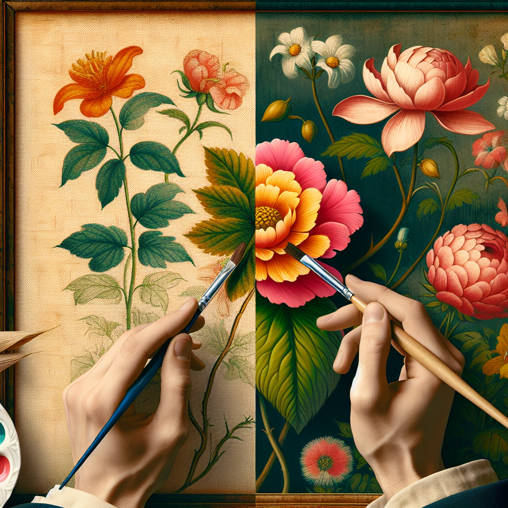 La Técnica de la Pintura de Flores: De los Clásicos a los Contemporáneos
