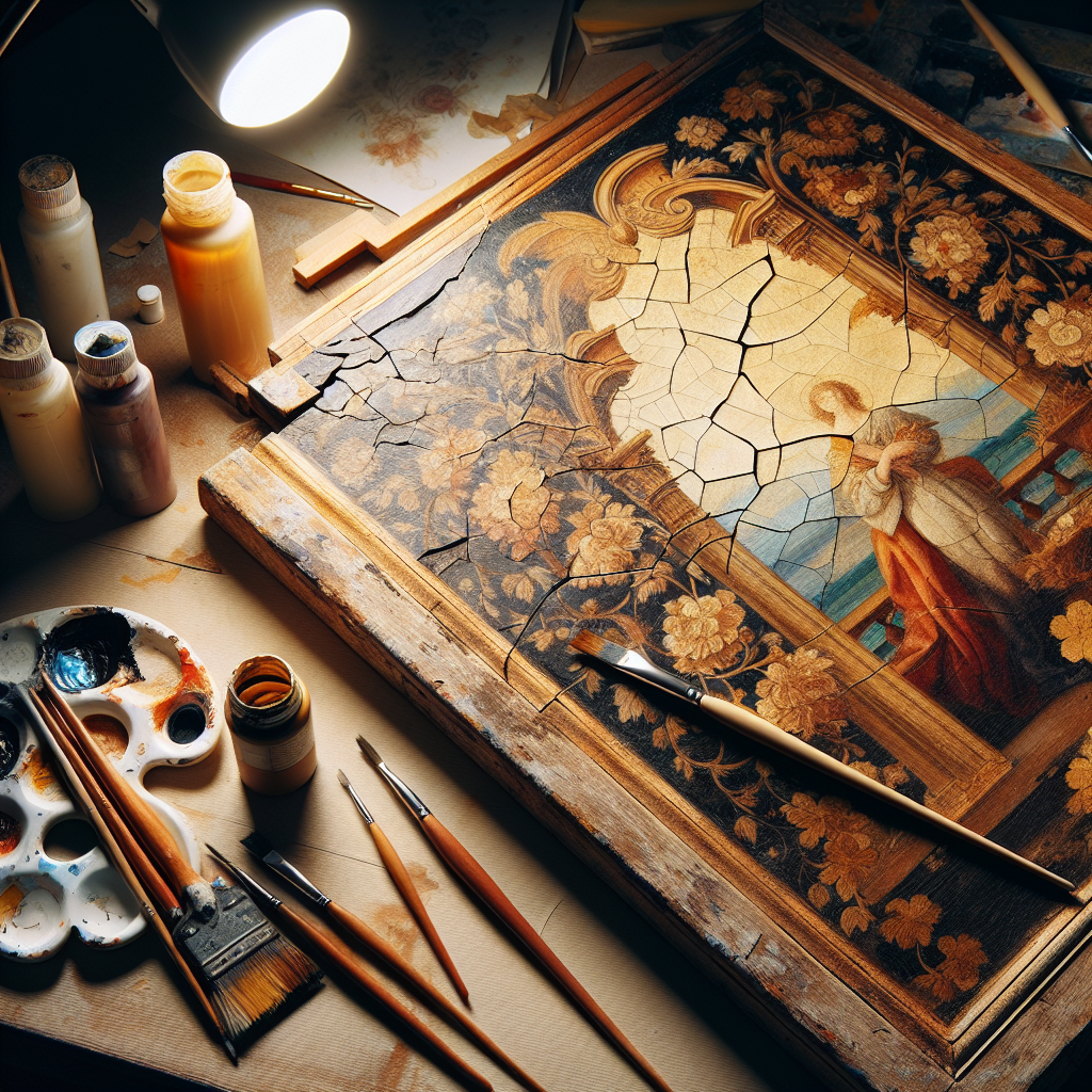 Restauración básica de cuadros decorativos: retoques y mantenimiento sencillo