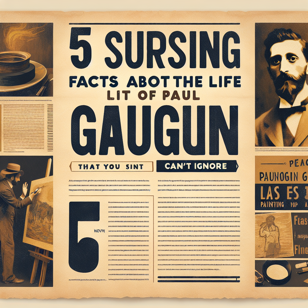 5 datos sorprendentes sobre la vida de Paul Gauguin que no puedes ignorar