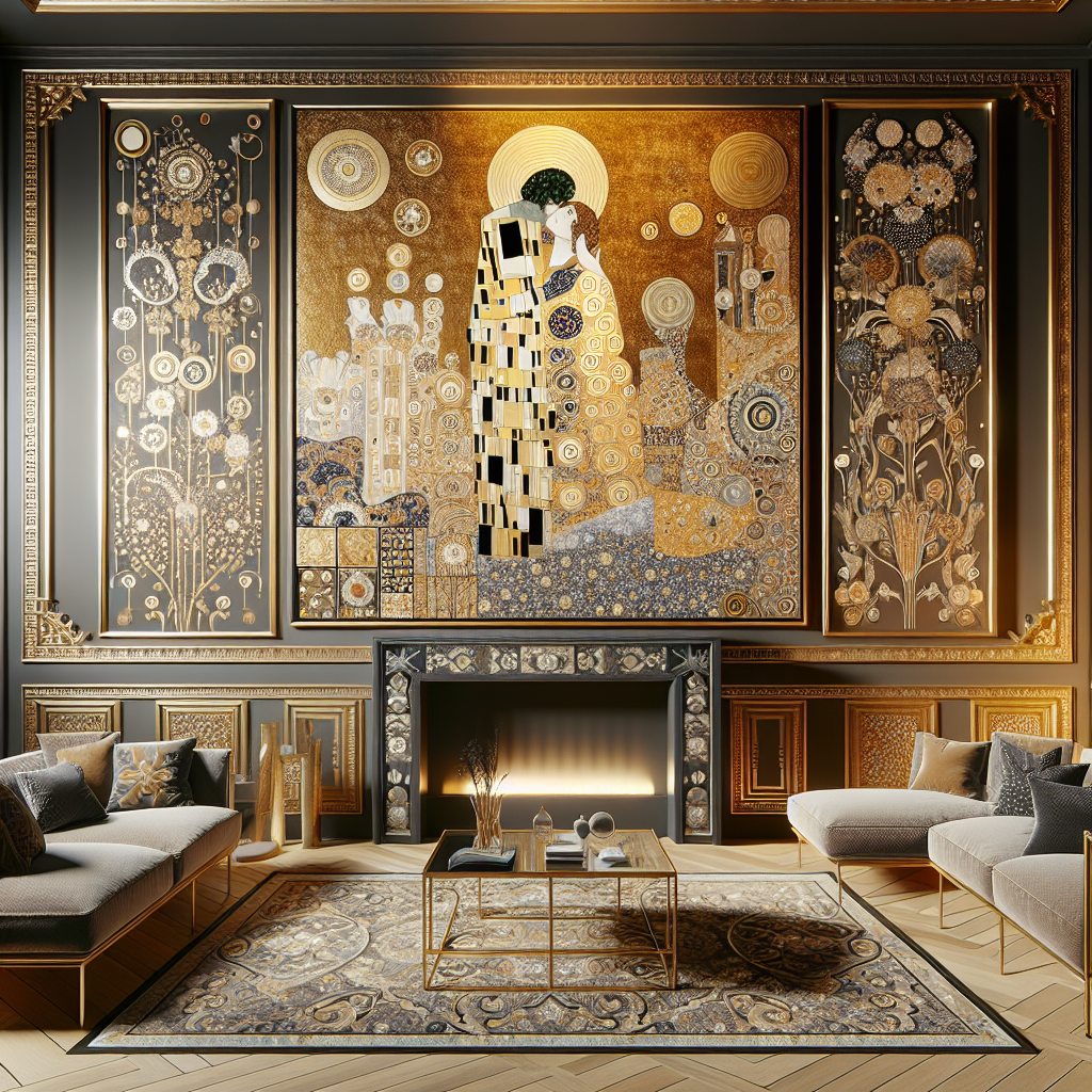 Cómo integrar cuadros de Gustav Klimt en decoraciones modernas y clásicas