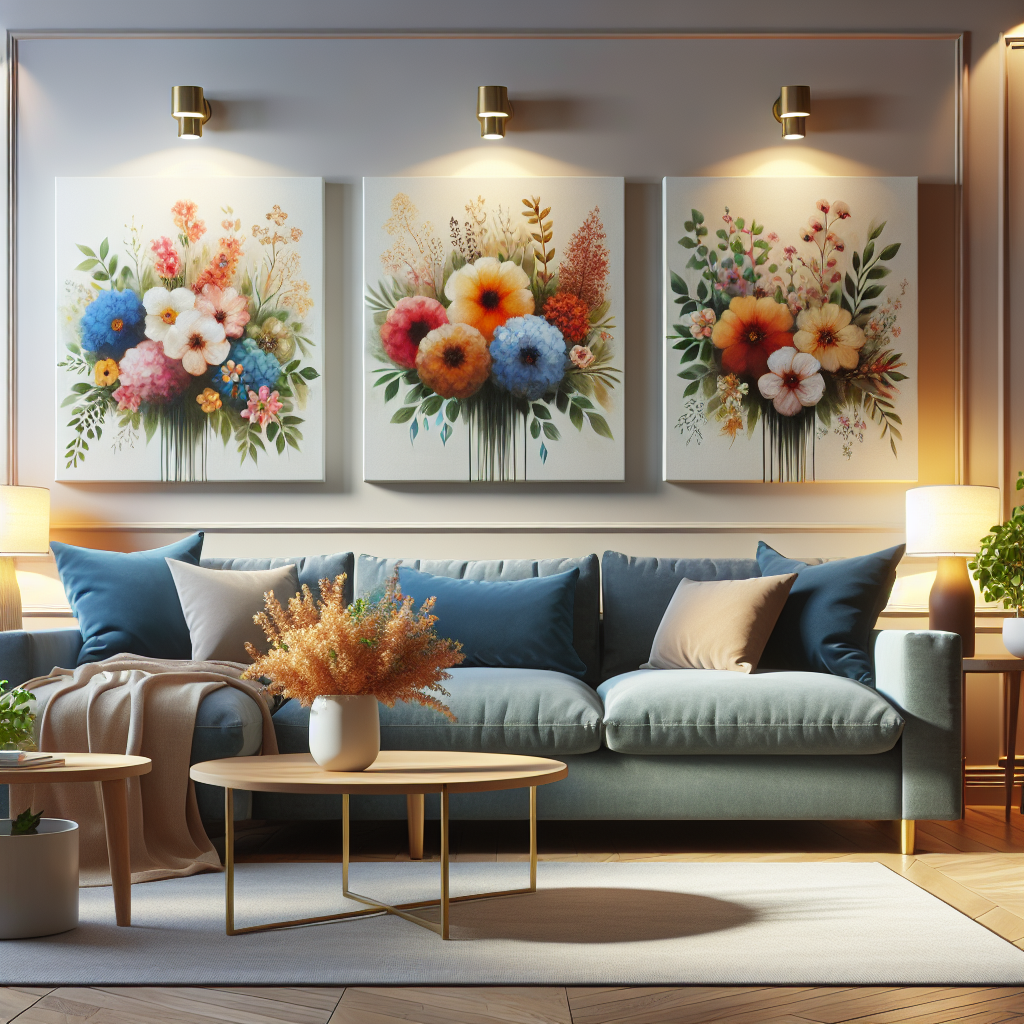 Cuadros de Flores para dar un Toque Natural a tu Sala