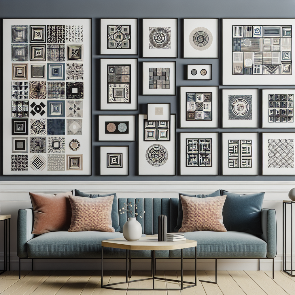 Cómo combinar cuadros aesthetic en una galería de pared