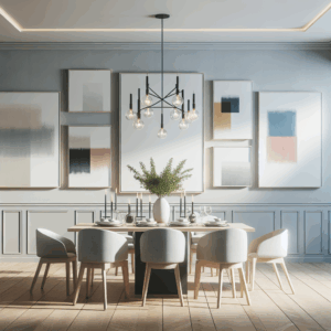 Cuadros minimalistas que realzan la elegancia de tu comedor