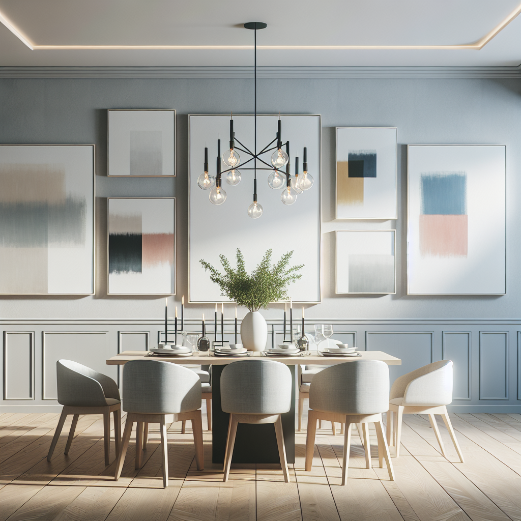 Cuadros minimalistas que realzan la elegancia de tu comedor