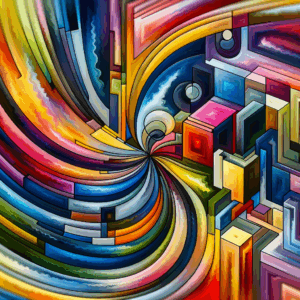 La interacción de formas y colores en su universo visual
