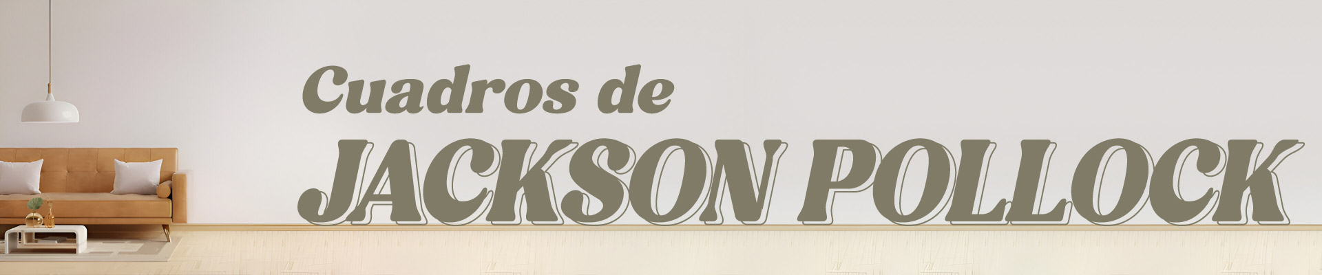 Jackson Pollock - Naranja - Azul Marino - Verde Claro - Crema - Marrón - Verde Oscuro