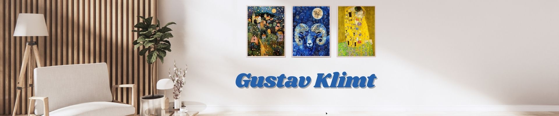 Gustav Klimt - Marrón - Azul - Rojo - Celeste - Amarillo