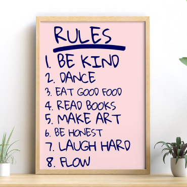 Cuadros con Frases - RULES