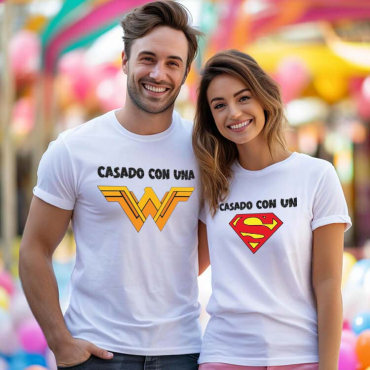 Polos para pareja - Casado con un Super