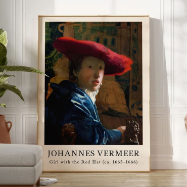 Johannes Vermeer - The girl in the red Hat