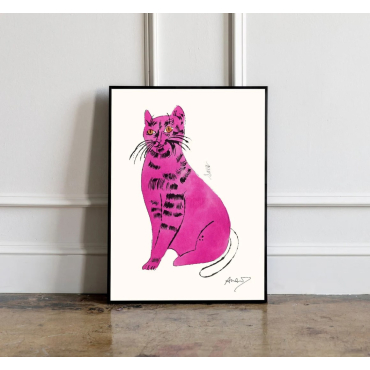 Cuadros de Famosos - Gato Rosa de Andy Warhol