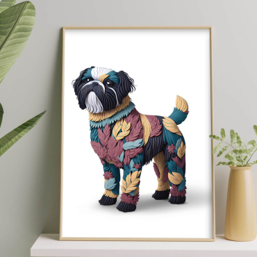 Cuadro de animales: Shih Tzu Inspirador