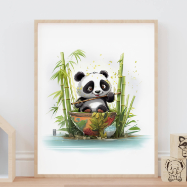 Cuadros para bebés: Panda Encantador