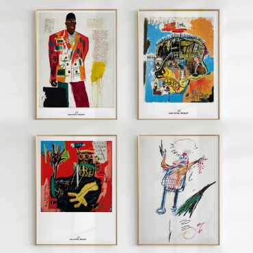 Cuadros de Famosos - Ideales de Basquiat - set de 4