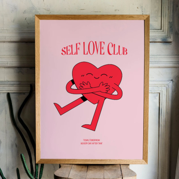 Cuadro con la Frase "Self Love Club"