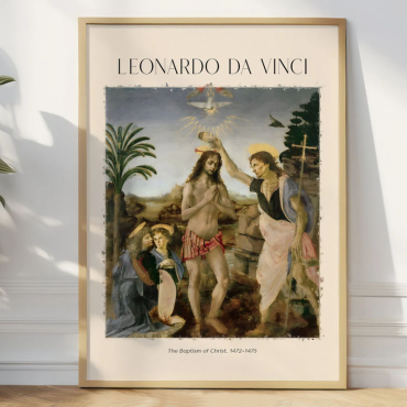 Cuadro de Da Vinci - El Bautismo de Cristo