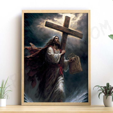 Cuadro Jesús con la cruz