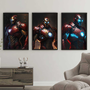 Cuadros de Superhéroes - Trío Iron Man - Set de 3