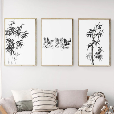 Cuadros Decorativos - Bambú y Caballos