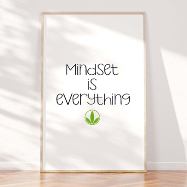 Cuadros para Oficina - Frase "Mindset Is Everything"