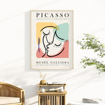 Cuadros de Famosos - Beso Abstracto de Picasso