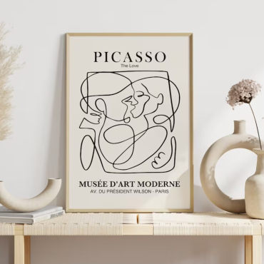 Cuadros de Famosos - Beso Lineal de Picasso