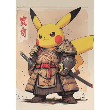 poster pikachu samurai- pokemon