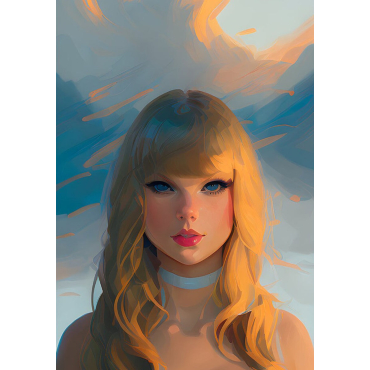 Poster Taylor Swift efecto pintura