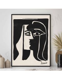 Cuadros de Famosos - Beso en Blanco y Negro de Picasso
