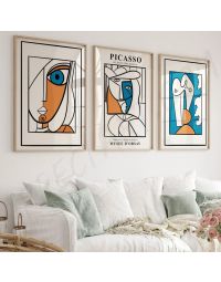 Cuadros de Picasso - Abstracción del ser - Set de 3