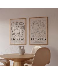Cuadros de Picasso - Rostros de Piccaso - Set de 2
