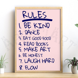 Cuadros con Frases - RULES